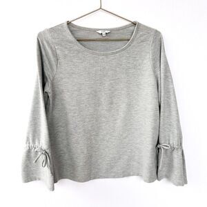 Crown & Ivy Gray Tie Sleeve Sweatshirt Size XS